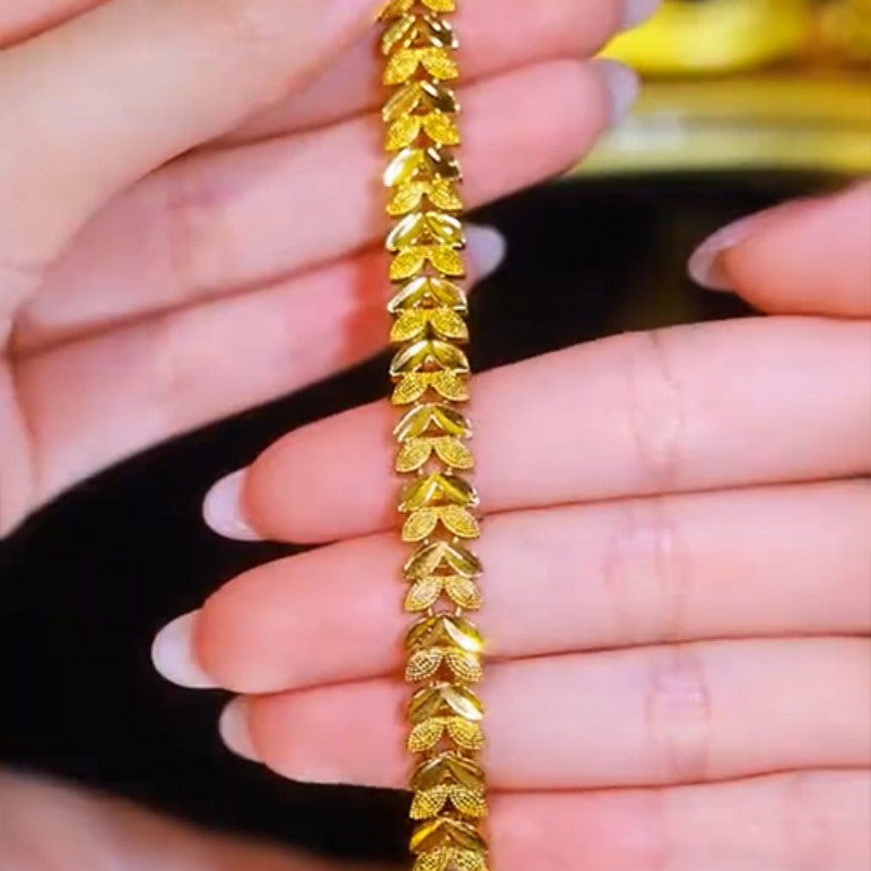 Damen klassisches modisches Armband mit Weizenverschluss