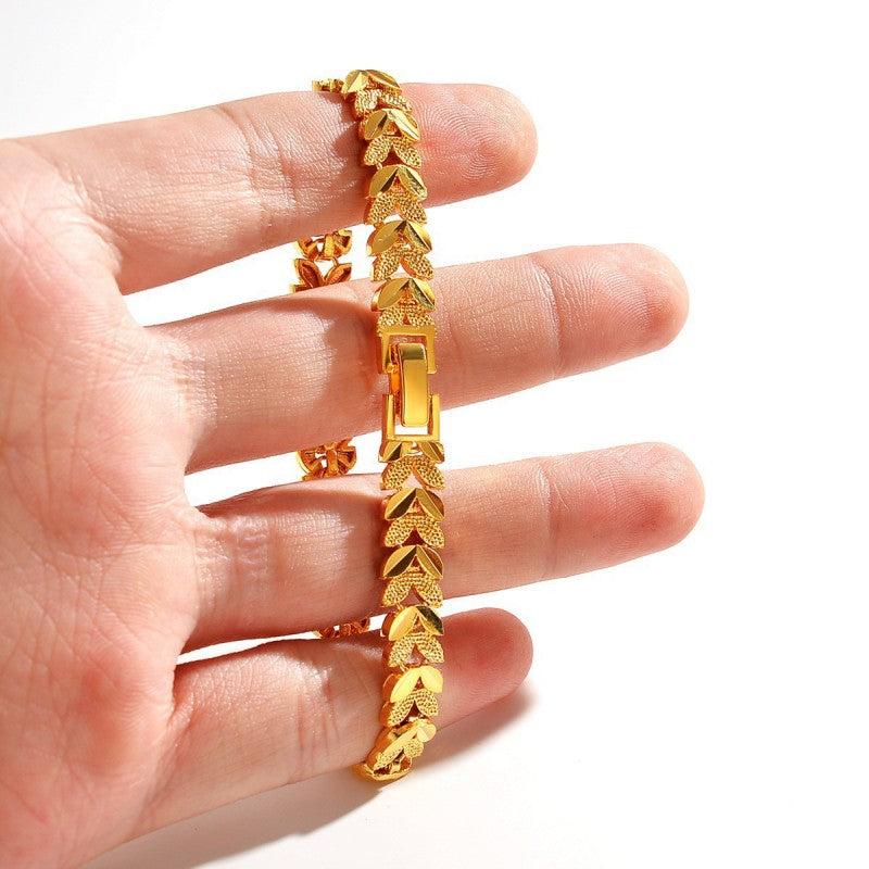 Damen klassisches modisches Armband mit Weizenverschluss