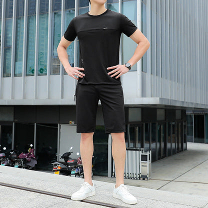 🔥Herren-Sommer-Trainingsanzug mit Kurzarmshirt & Shorts