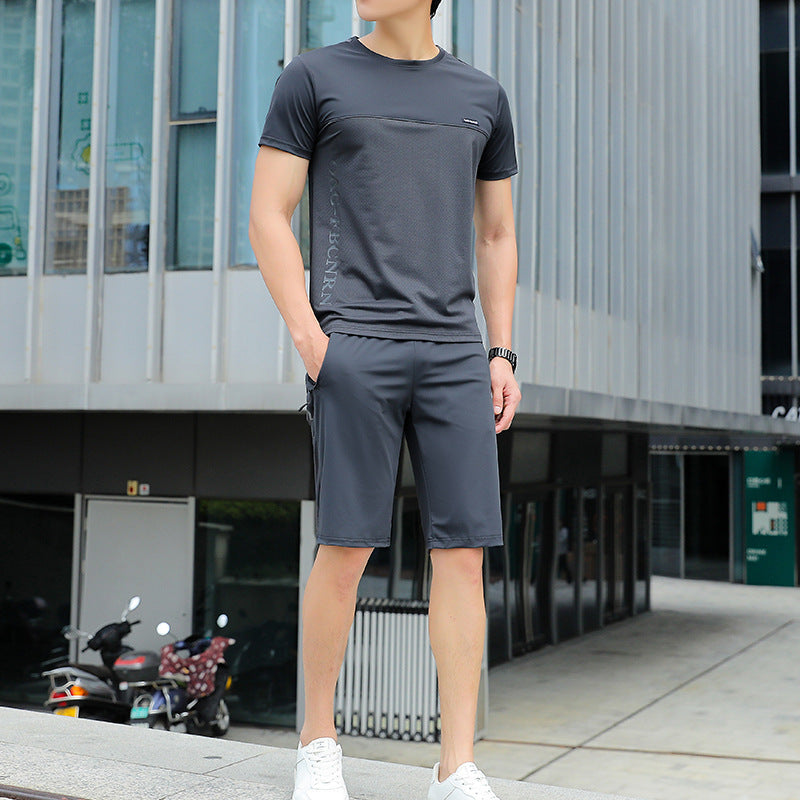 🔥Herren-Sommer-Trainingsanzug mit Kurzarmshirt & Shorts