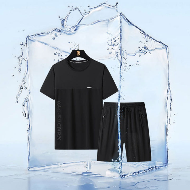 🔥Herren-Sommer-Trainingsanzug mit Kurzarmshirt & Shorts