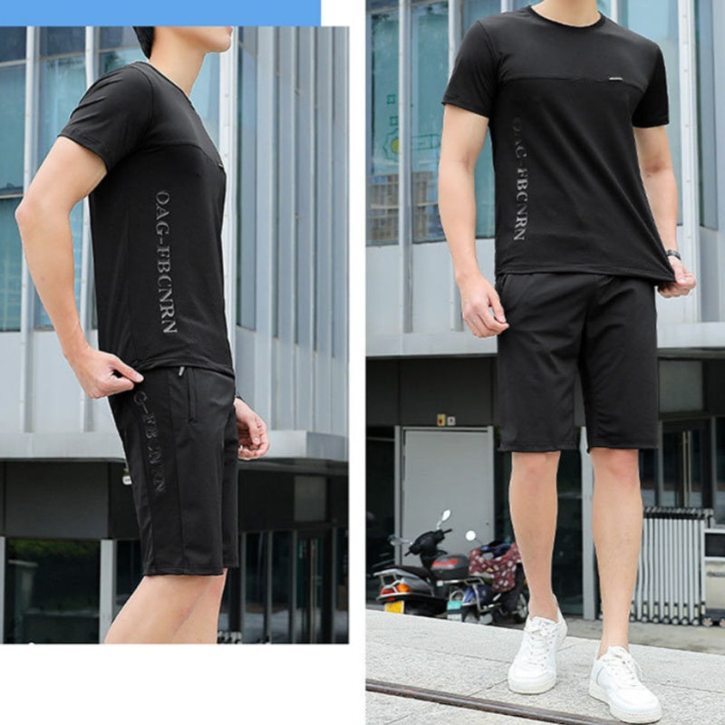 🔥Herren-Sommer-Trainingsanzug mit Kurzarmshirt & Shorts