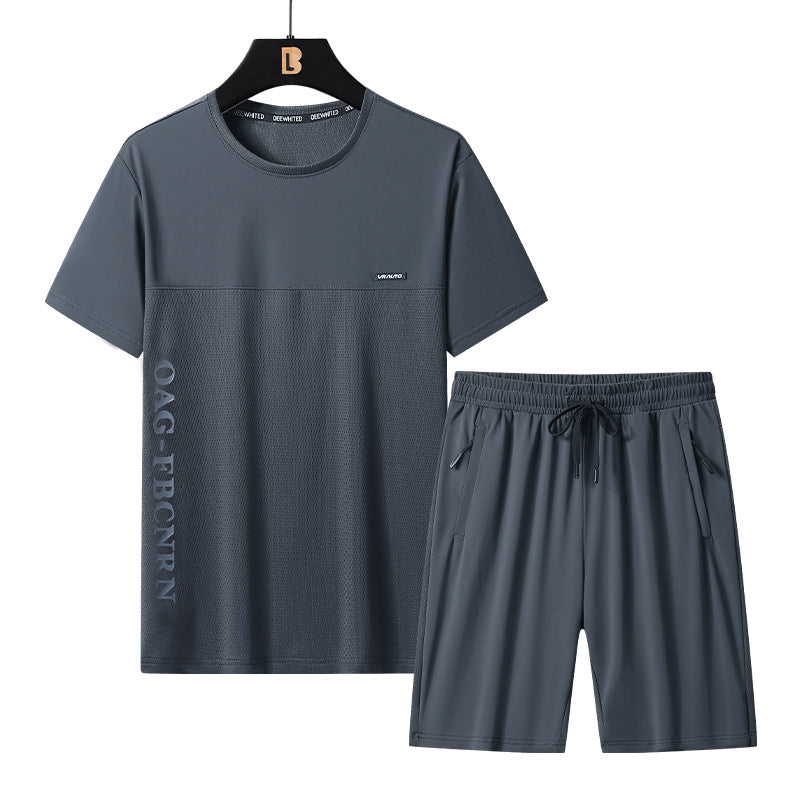 🔥Herren-Sommer-Trainingsanzug mit Kurzarmshirt & Shorts