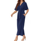 ❤️Eleganter V-Ausschnitt Jumpsuit mit breiter Taille und Bindeband für Damen