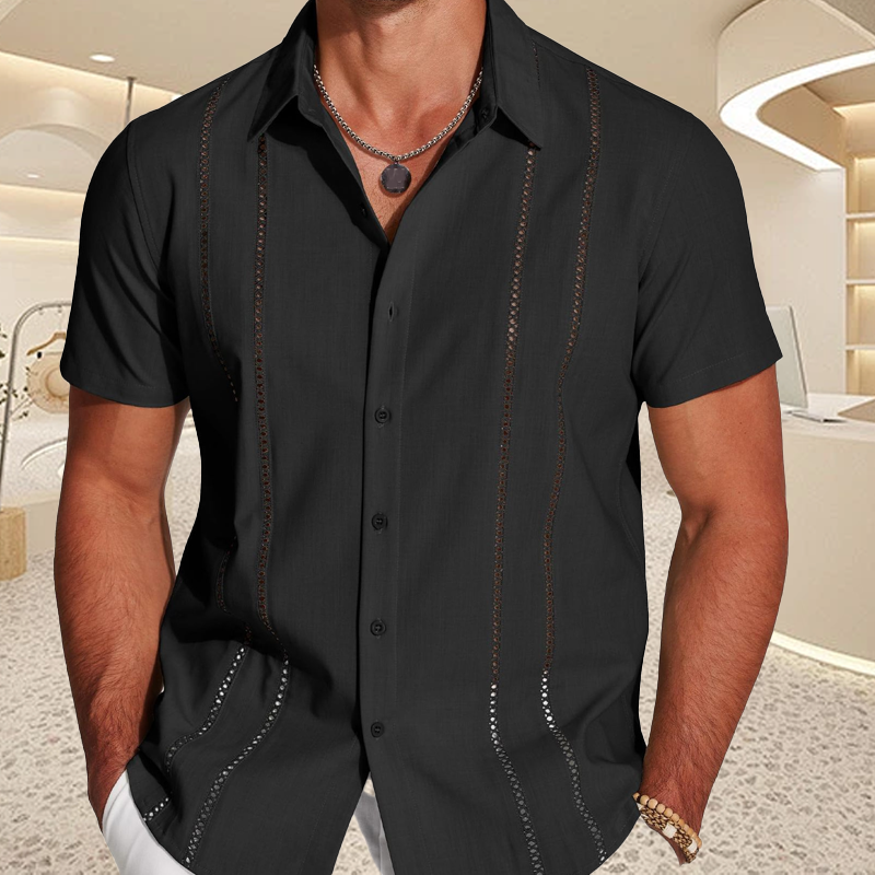 🎁Lässiges Button-Down-Kurzarmhemd für Herren