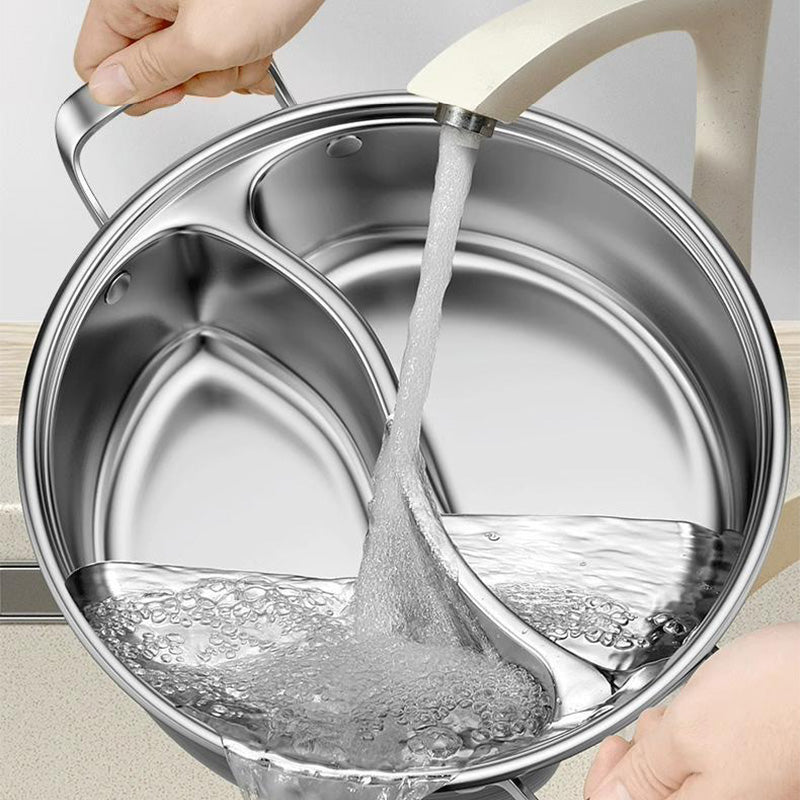🔥🔥Hot Pot mit zwei Fächern aus dickem Edelstahl