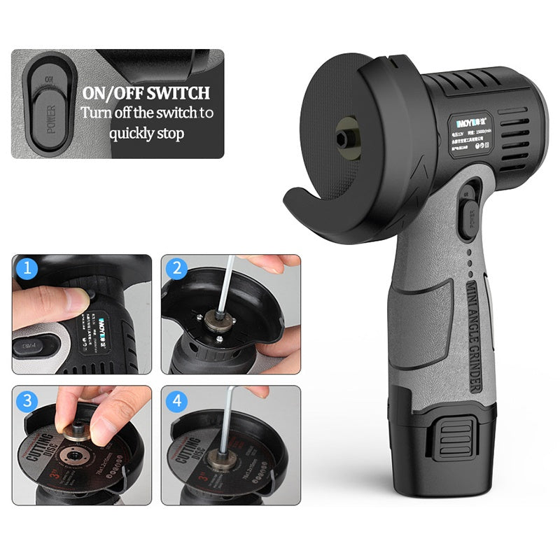 ⏳ Zeitlich begrenztes Sonderangebot 🧰 12V Mini-Winkelschleifer mit Trennscheibe