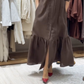 Langärmliges Hemdkleid mit Knopfleiste für Damen