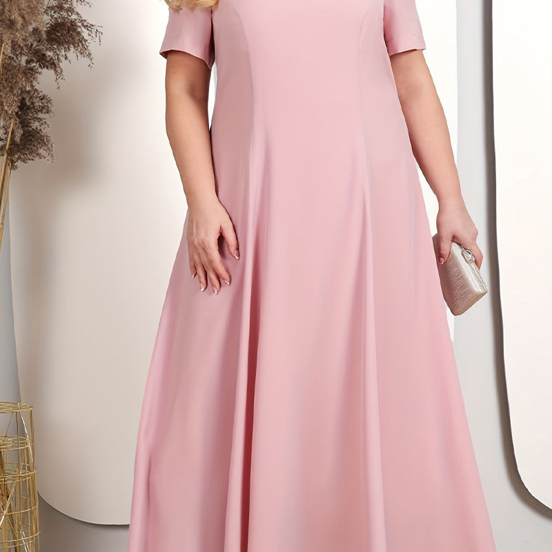 Unifarbenes Damenkleid mit bestickter Jacke aus Spitze