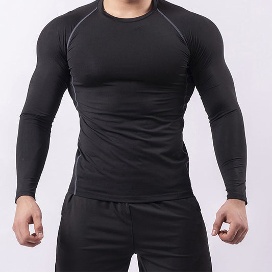 Langärmliges, enganliegendes Sportshirt für Herren – schnelltrocknend und bequem