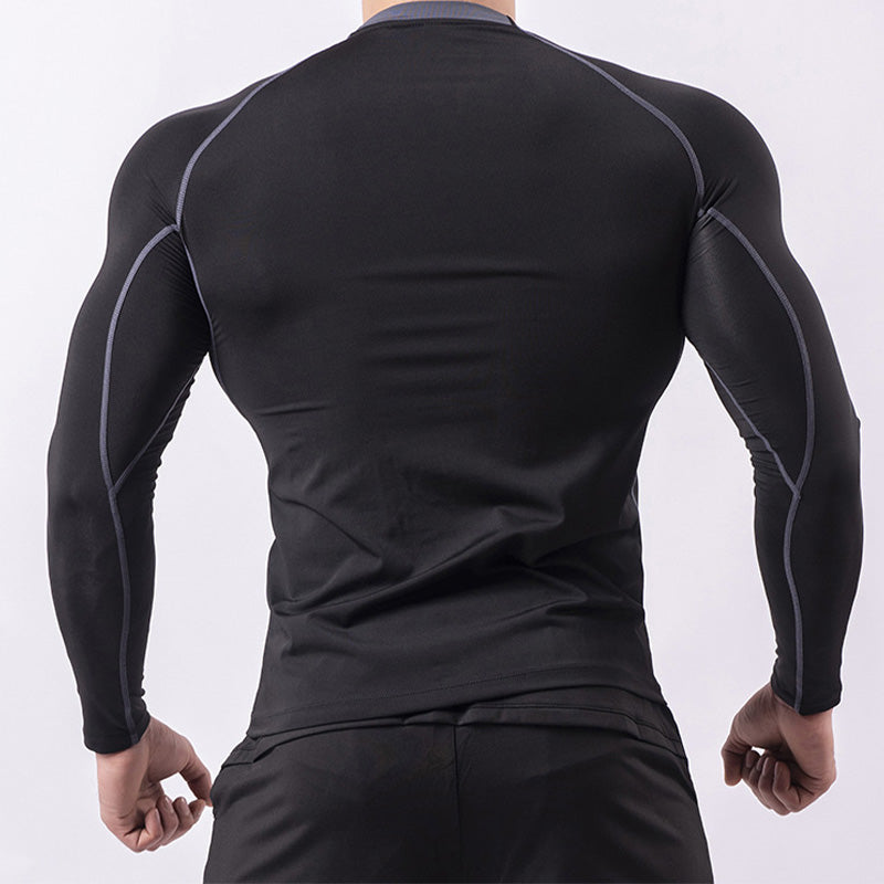 Langärmliges, enganliegendes Sportshirt für Herren – schnelltrocknend und bequem