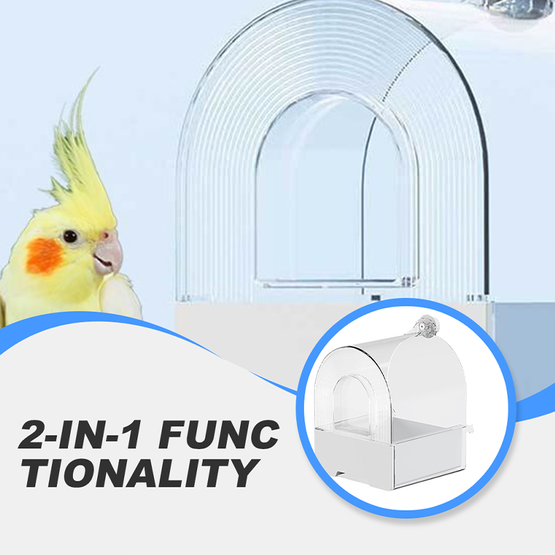 🦜Zwei-in-Eins-Becken zum Baden und Füttern von Papageien🛁