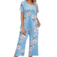 🎁Bedrucktes Damen Top & Hose Nachtwäsche Set