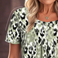 🌸🌸Lässiges Kurzarm-Top für Damen mit Druck und Rundhalsausschnitt🌸🌸