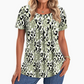 🌸🌸Lässiges Kurzarm-Top für Damen mit Druck und Rundhalsausschnitt🌸🌸