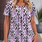 🌸🌸Lässiges Kurzarm-Top für Damen mit Druck und Rundhalsausschnitt🌸🌸