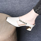 🌟Damen lässige Mules mit quadratischer Zehenpartie und mittelhohem Blockabsatz aus Metall