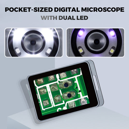 🔬Digitales Mikroskop im Taschenformat mit zwei LEDs