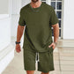 🎁Herren zweiteiliges Sport- und Freizeit-Set in einfarbigem Design🎁