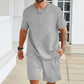 🎁Herren zweiteiliges Sport- und Freizeit-Set in einfarbigem Design🎁