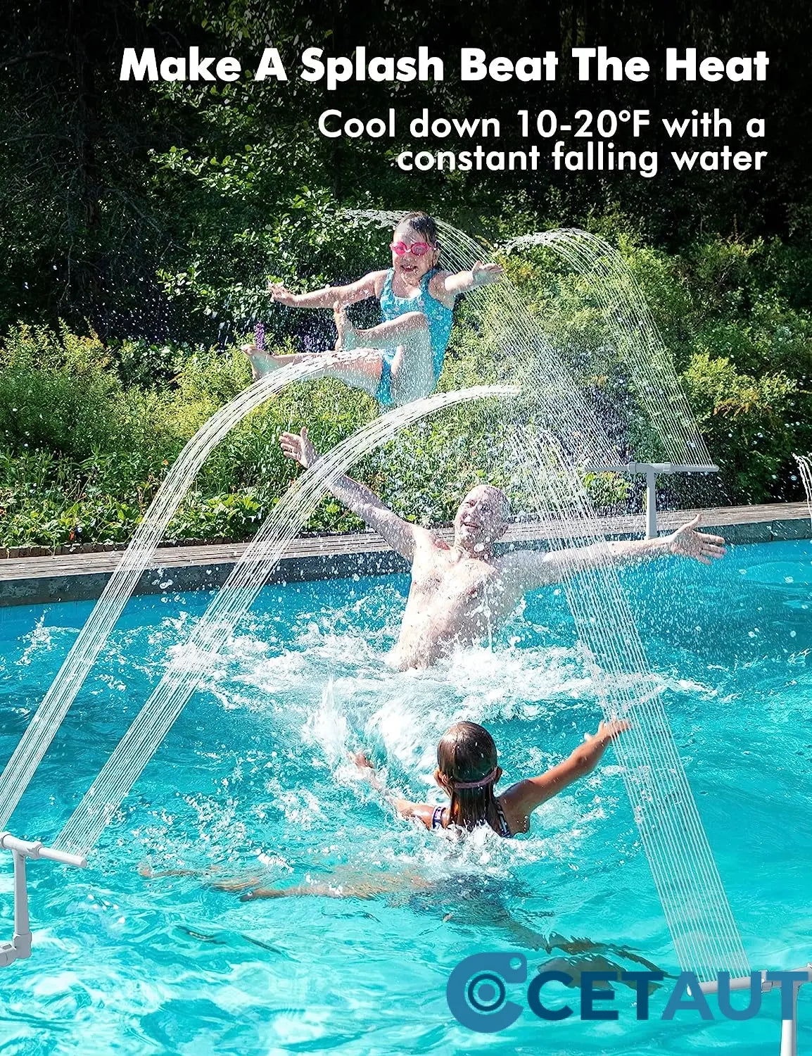 ⛱️Pool-Kühlung Wasserfall Sauerstoff-Brunnen