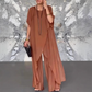 💖Damen-Set aus asymmetrischem Oberteil und lockerer Hose