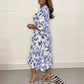 Elegante Kleider mit V-Ausschnitt und botanischen Motiven für Damen