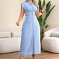 🌼Elegantes Kleid mit Kappenärmeln und Schlitz für Damen