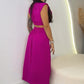 🌼Elegantes Kleid mit Kappenärmeln und Schlitz für Damen