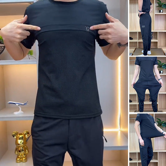 💥Sport-Zweiteiler für Herren: T-Shirt mit kurzen Ärmeln & Hose💥