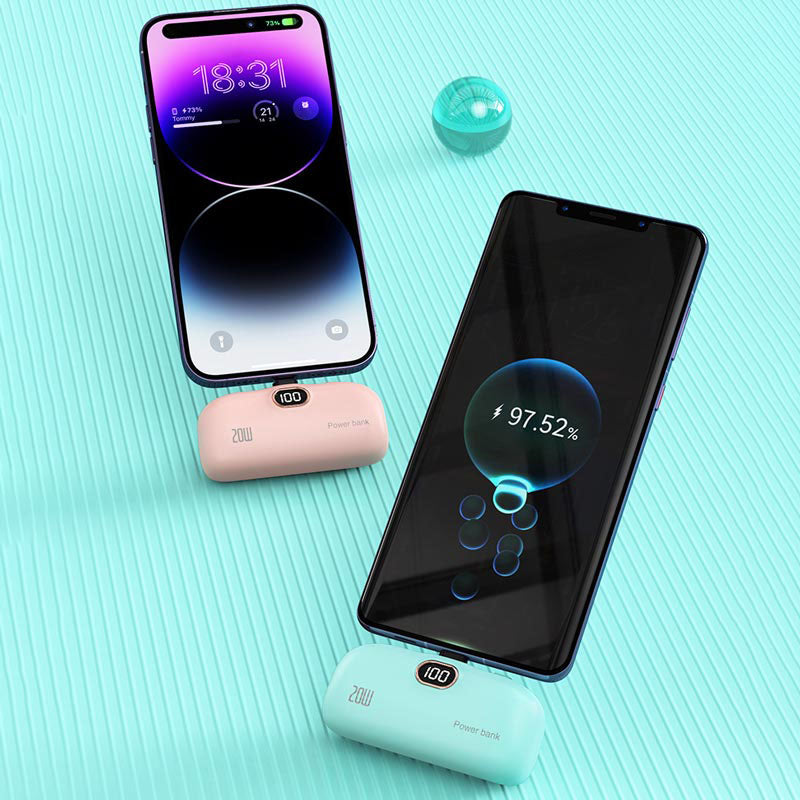 Eine leistungsstarke Mini-Bank in MAh mit 22,5 W, hoher Kapazität und ultraschnellem Laden für externe Batterien für iPhone, Winnie und Thorns