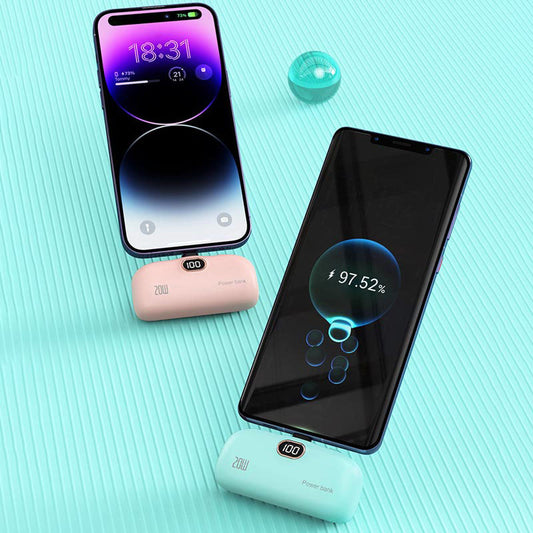 Eine leistungsstarke Mini-Bank in MAh mit 22,5 W, hoher Kapazität und ultraschnellem Laden für externe Batterien für iPhone, Winnie und Thorns