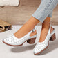 🌼Modische Sandalen mit ausgehöhlten, klobigen High Heels für Damen🏖️