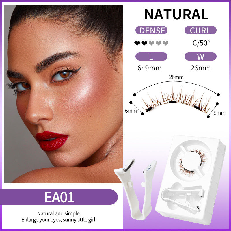 🔥Bestseller 2026💖Wiederverwendbare magnetische Wimpern mit Applikator💯