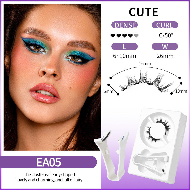 🔥Bestseller 2026💖Wiederverwendbare magnetische Wimpern mit Applikator💯
