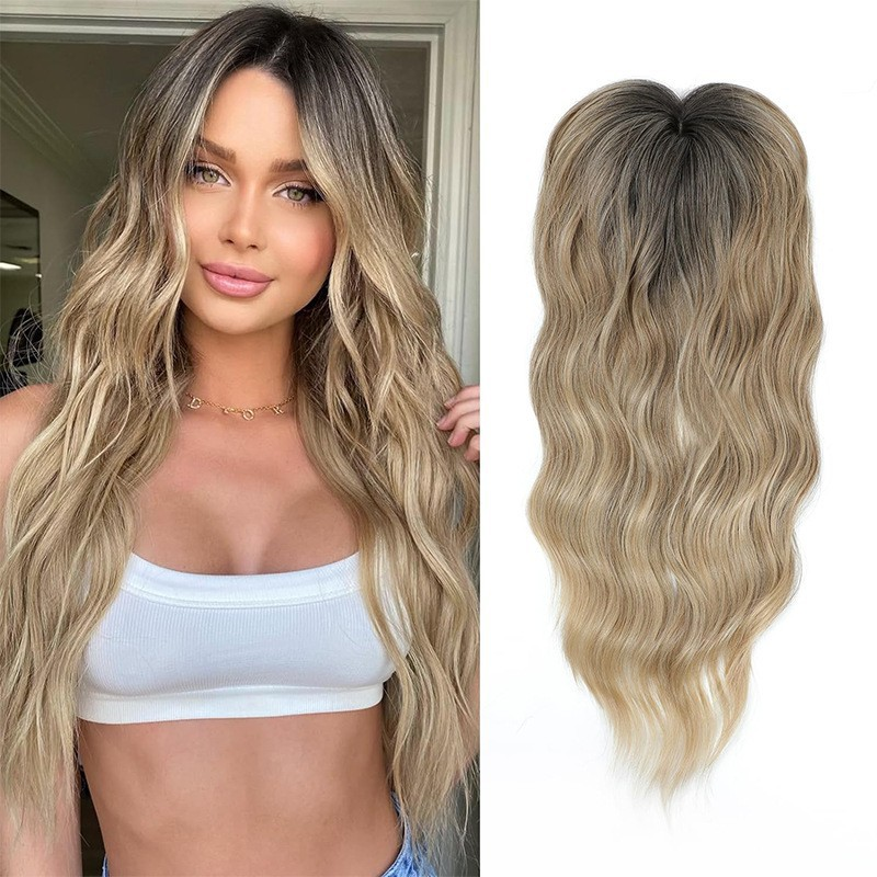 🔥Gewelltes Clip-In-Haarteil mit Pony für dünner werdendes Haar