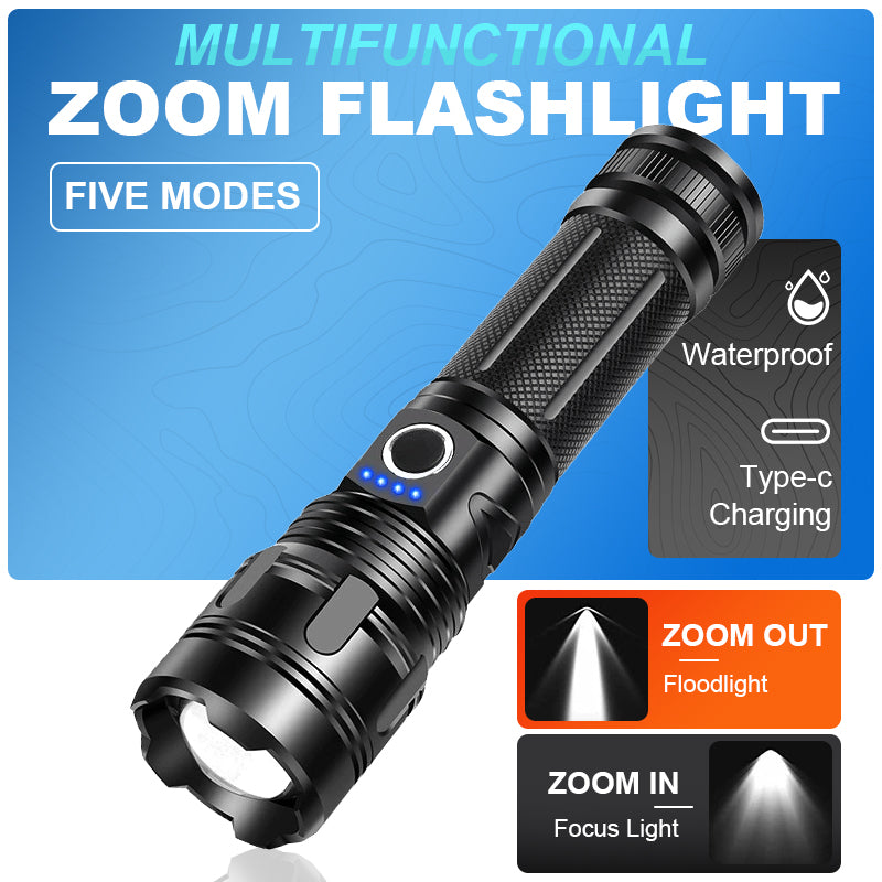 ⚡50% Rabatt🔦Handliche Multifunktions-Außen-Taschenlampe mit Zoom
