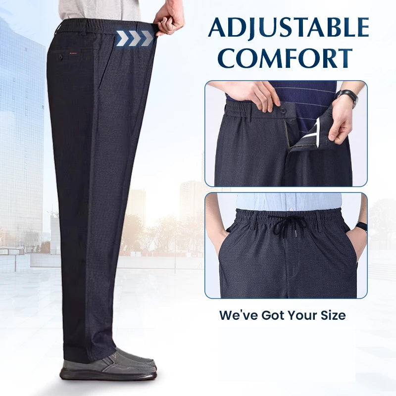 🔥Bequeme, elastische Hose mit hohem Bund aus Eisseide