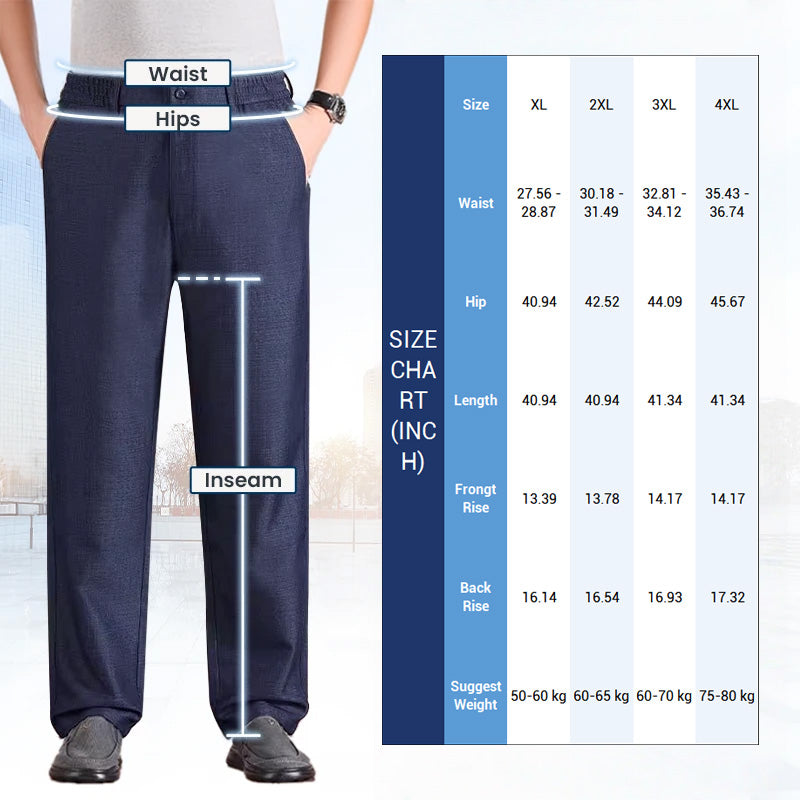 🔥Bequeme, elastische Hose mit hohem Bund aus Eisseide