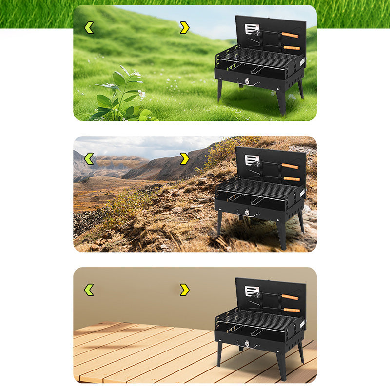 🔥Tragbarer klappbarer Holzkohlegrill für das Kochen im Freien