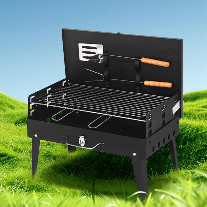 🔥Tragbarer klappbarer Holzkohlegrill für das Kochen im Freien
