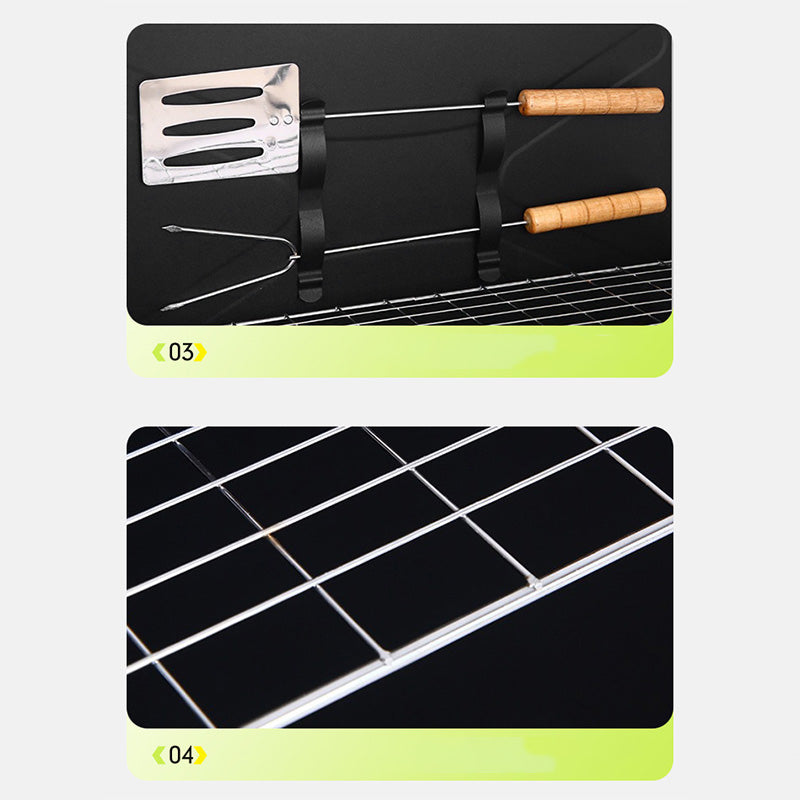 🔥Tragbarer klappbarer Holzkohlegrill für das Kochen im Freien