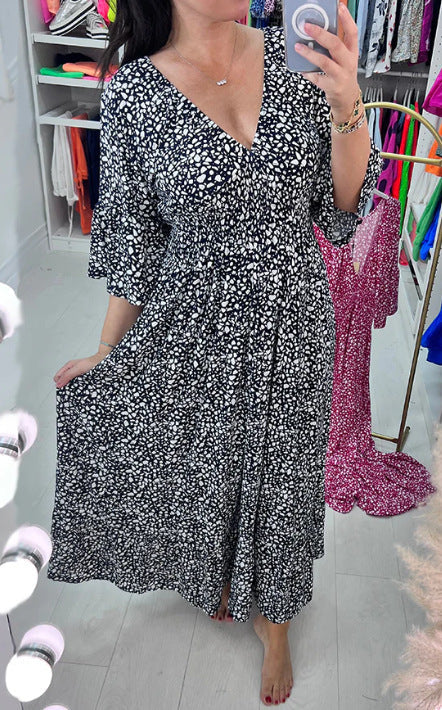 【S-5XL】👗Damen V-Ausschnitt lässig Taille Rock