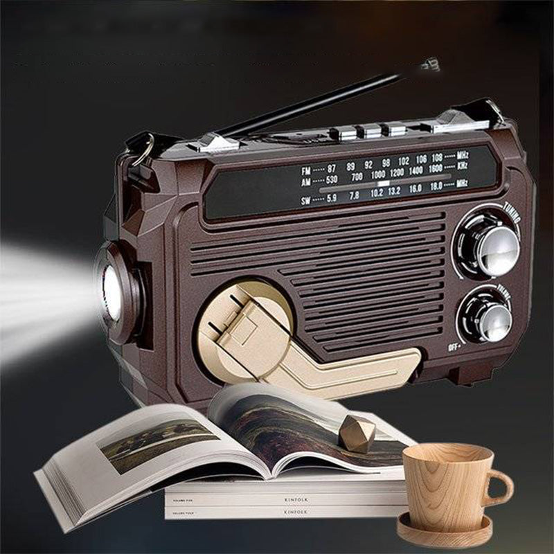 🔥Tragbares Multifunktionsradio mit Handkurbel und Taschenlampe