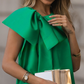 Ärmelloses, locker geschnittenes Kleid mit Schleifendetail