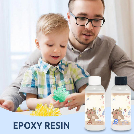 📢✨👨‍👩‍👧‍👦Kristallklares Epoxidharz- und Härter-Set✨