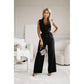 ☀️Frauen ärmelloser V-Ausschnitt Solid Jumpsuit🕊️