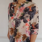 💕Damenbluse mit Blumenmuster und V-Ausschnitt