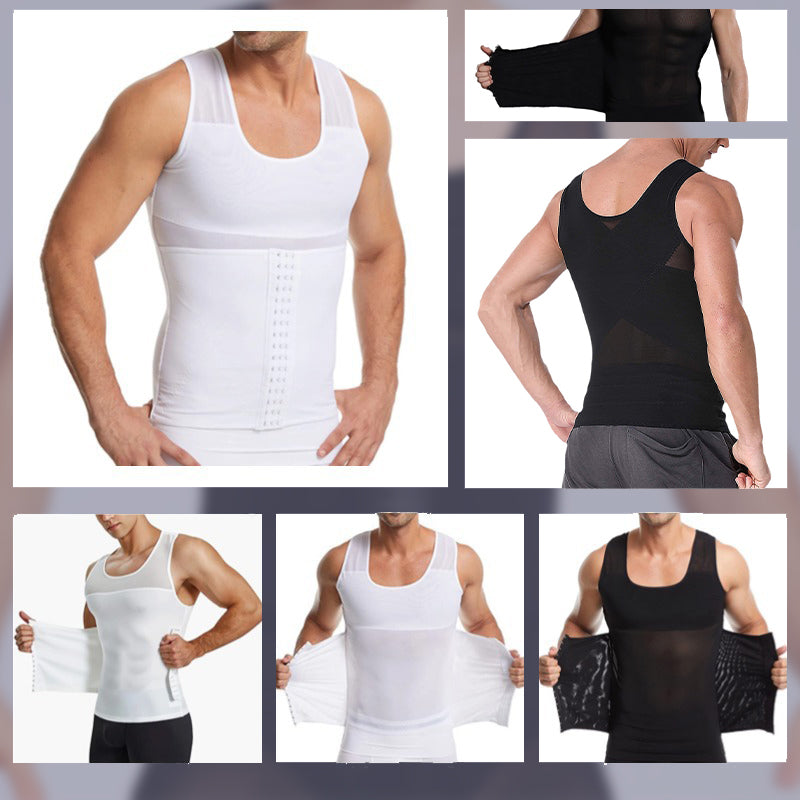 🔥Schlankmachende Mesh-Weste für Männer mit Taille