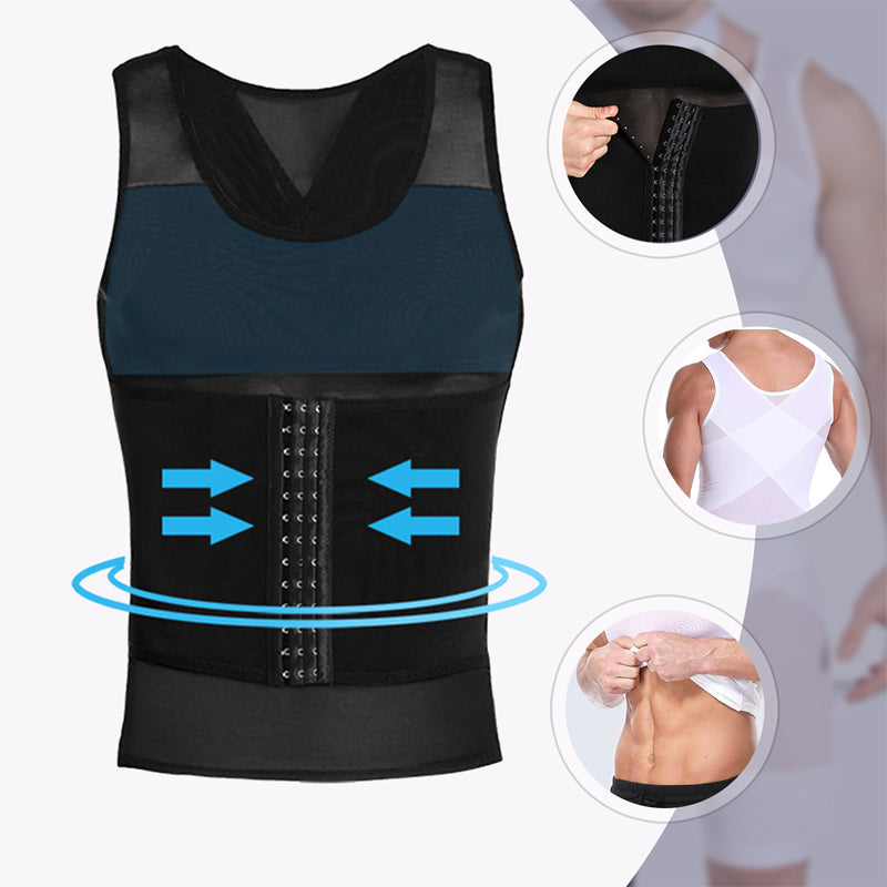 🔥Schlankmachende Mesh-Weste für Männer mit Taille